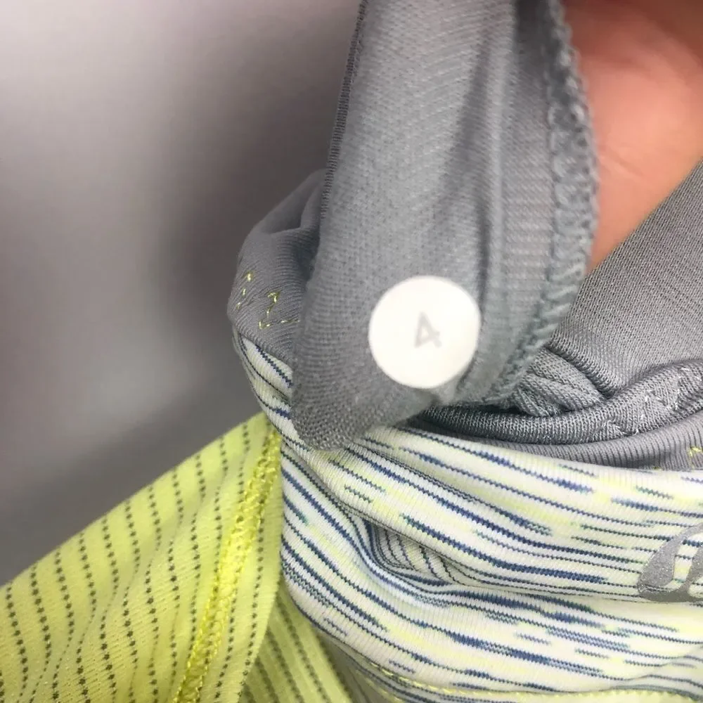 LULULEMON | Lemon Lime Bubble Tank Citrus Size 4